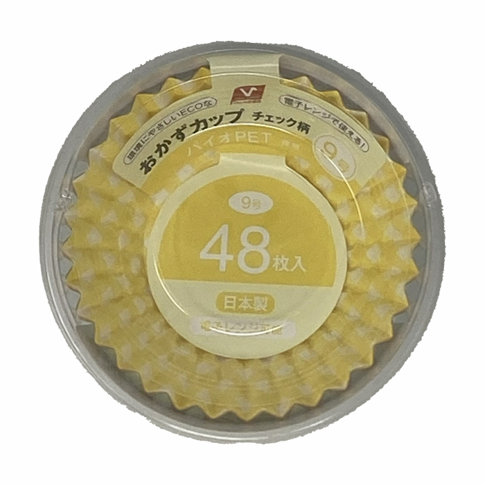 おかずカップ　チェック柄