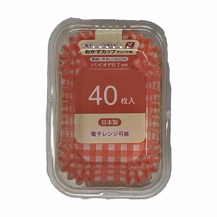 おかずカップ　チェック柄