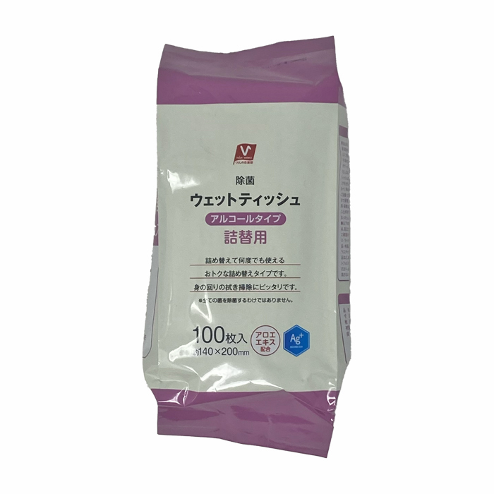 ウェットティッシュ　詰替用　アルコールタイプ