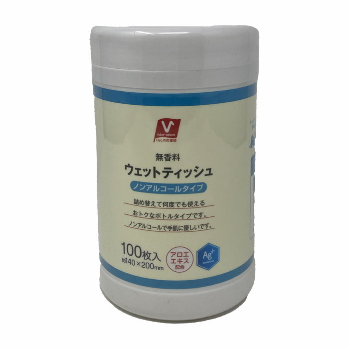 ウェットティッシュ　ノンアルコールタイプ